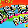 Asbury Park New Jersey Retro Vintage Travel 