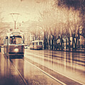 Trams of Vienna Austria Vintage Nostalgic Sepia 